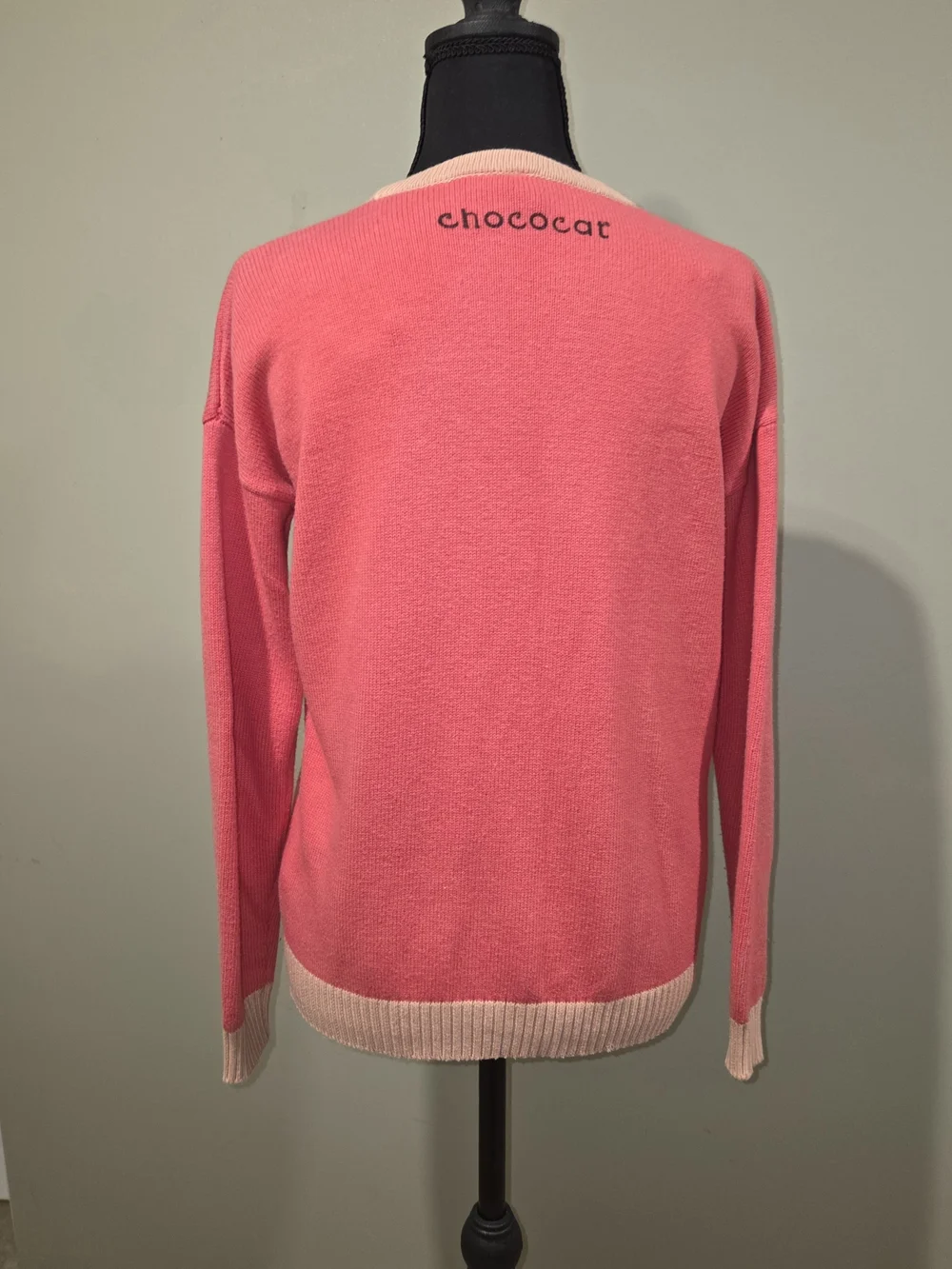 Hello Kitty Forever 21 Collectio Exclusive Coral Pink V-Neck Cardigan - Picture 4 of 8